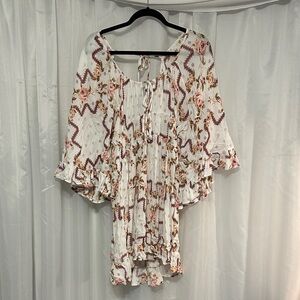 ASOS White and Pink Floral Mini Dress